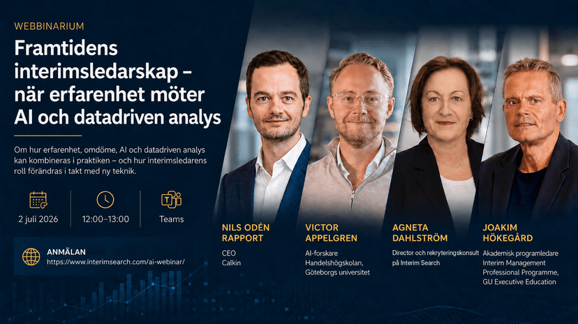 Webbinarium - Framtidens interimsledarskap, när erfarenhet möter AI och data